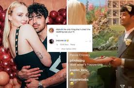 Sophie Turner And Joe Jonas Called Out Diplo For Live Streaming Their Wedding And He Had The Funniest Response Thigh Challenge Health Coach Health Education