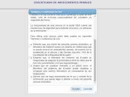 Como Sacar El Certificado De Antecedentes Penales Record Policial Por Internet Y Gratis Ecuador Noticias El Universo