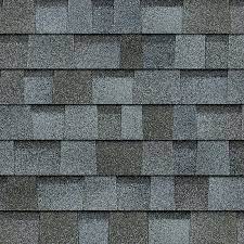Red, blue, and black granules mixed to make purple tabs on this shingle in the color merlot Buy Owens Corning Trudefinition Quarry Gray Laminated Architectural Roof Shingles
