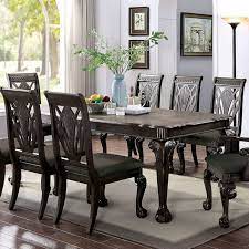 Set the tone in your home with a gray dining room table. Petersburg Dining Table Dark Gray Furniture Of America Furniture Cart