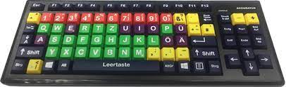 Die tastatur | die tastaturen. Tastatur Mit Farbigen Funktionsbereichen Und Grossen Tasten