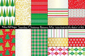 Download Seamless Christmas Patterns Graphic Design Pattern Christmas Vectors Christmas Pattern SVG Cut Files