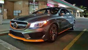 Mercedes Cla 45 Amg Orange Accents Accent Car Mercedes Amg Benz