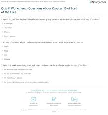 If you fail, then bless your heart. Quiz Worksheet Questions About Chapter 10 Of Lord Of The Flies Study Com