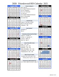 This video is intended to show canvas users the best practices for. Academic Calendar Friendswood Isd