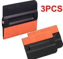 3PC Suede Felt Squeegee W/Magnets Window Tint Scraper Car Wrap Film Vinyl  Tool U