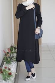 Siyah Tunik 019 2396 Model Pakaian Hijab Gaya Berpakaian Model Pakaian
