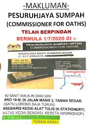 Pejabat pesuruhjaya sumpah beoperasi seperti biasa. Pesuruhjaya Sumpah Cheras Kl Home Facebook