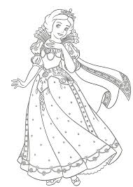 Princess Snow White Was Given A New Dress Christmas Day Disney Coloring Pages Disney Princess Coloring Pages Disney Coloring Pages Cinderella Coloring Pages