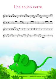 Monde Des Petits Une Souris Verte Partitions Clarinette Comptines Comptine Guitare