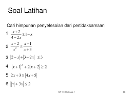 Topik utamanya dalam pembelajaran kalkulus diferensial adalah turunan. Contoh Soal Dan Jawaban Pertaksamaan Pada Kalkulus I Peranti Guru