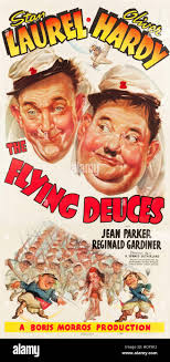 THE FLYING DEUCES, (poster art), Stan Laurel, Oliver Hardy, 1939 Stock  Photo
