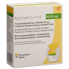 Relvar ellipta 184/22 micrograms is not indicated for patients with copd. Relvar Ellipta Inh Plv 92mcg 22mcg 30 Dos