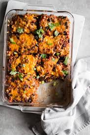Late Summer Vegetarian Tex Mex Casserole Nourished By Caroline Recipe Tex Mex Casserole Vegetarian Clean Eating Recipes