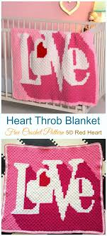 With this heart crochet pattern you can make hearts in 3. Heart Throb Blanket Crochet Free Pattern Valentine Heart Throw Blanket Free Crochet Patterns Diy How To