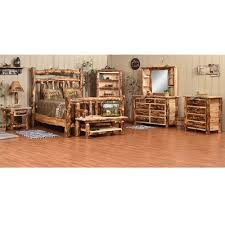 We have beautifully handcrafted log bedroom furniture, rustic and true to nature. Rocky Mountain Deluxe Amish Bedroom Furniture Set Log Cabinfield Fine Furniture