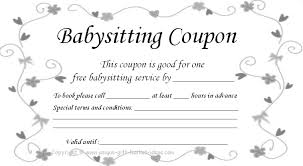Babysitting gift certificate templates are best suitable for babysitting service providers or if someone wants to give a babysitting service for a specific time as a gift. 8 Best Printable Babysitting Voucher Template Printablee Com