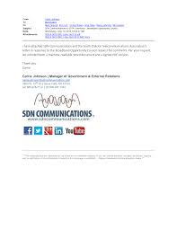 I have attached SDN Communications and the South Dakota Telecommunications  Association's letter in response to the Broadband O