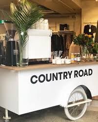 Early Morning Coffee Cart And Breakfast Grazing Station For The Brand New Countryroad In Noosa Cof Mobile Coffee Shop Mobile Coffee Cart Coffee Carts