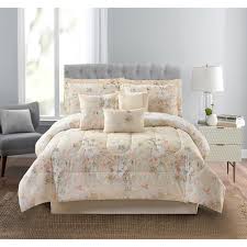 Featuring timeless floral sketches and gold metallic printing, this comforter set will bring shine and august grove® johnson reversible comforter set, cotton/polyester/polyfill/100% cotton in rose gold/pink/blue, size king. Bed Comforters Bedding Sets In King Queen Twin Full Boscov S