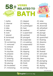58 Verbs Related To Bath Good Vocabulary Words Learn English Words Writing Words