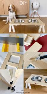 Tuto Porte Gamelle Pour Chien Diy Clem Around The Corner Gamelle Chien Projets D Ebenisterie Travail Du Bois