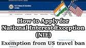 On august 12, 2020 the u.s. How To Apply For A National Interest Exception Us Travel Ban Youtube