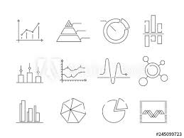 Graphs Charts Icons Business Statistics Graphic Outline