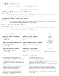 Resume — Marc Tom Design