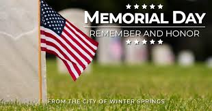 Menu about us make a donation. City Offices Closed Memorial Day 2021 Winter Springs Florida