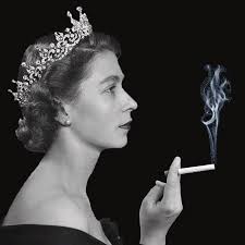Queen Elizabeth Smoking by Tony Rubino