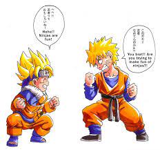 Imagens de naruto e dragon ball. Goku Vs Naruto Anime Crossover Naruto Funny Naruto