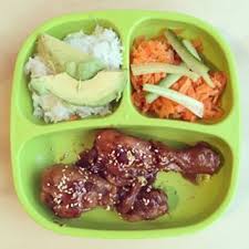 Sticky Teriyaki Drumsticks Rice And Carrot Coriander Sesame Salad Andtheylivedgreen Toddlermeals Replay Baby Food Recipes Childrens Meals Toddler Eating