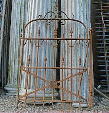Antique blacksmith made wrought iron garden gate handle pull. Antique Stewart Iron Works Wrought Iron Gate Ricca S