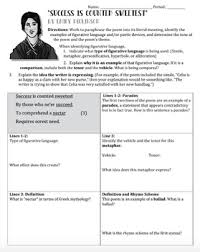 Check spelling or type a new query. Success Is Counted Sweetest Emily Dickinson Poem Worksheet Study Guide