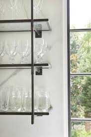Take those measurements to a glass manufacturer and have them. French Style Iron Kitchen Shelving Unit Transitional Kitchen