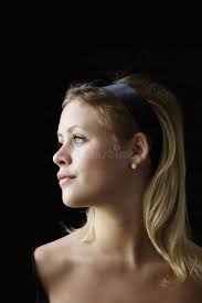 Young Woman with Diamond and O Stock Photo