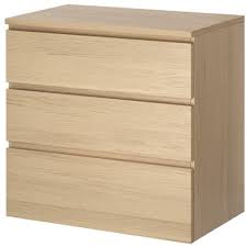 Ikea 3 Drawer Chest White Stained Oak Veneer 31 1 2x30 3 4 34214 20214 144 Walmart Com Walmart Com