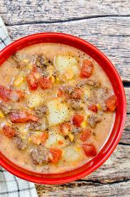 Whether if you love creamy chowders or light seafood broths, soup is the one thing that can satisfy even the pickiest of palates. Easy Creamy Hamburger Soup Gluten Free Dairy Free Mamashire