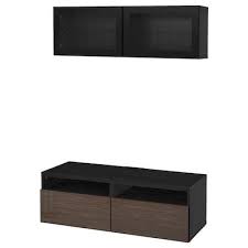 Mosjo Tv Unit Black Brown Ikea Tv Storage Ikea Storage Spaces