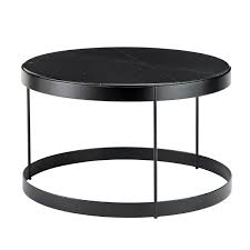 Oval black marble coffee table. Drum Black Marble Coffee Table Bolia