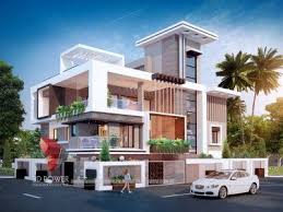 Bunglow Design 3d Architectural Rendering Services 3d Architectural Visualization 3d Modern House Design House Architecture Design Beautiful Modern Homes