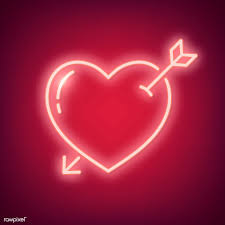 Instantly bright up your room with this one of a kind beauty. Download Premium Vector Of Neon Light Heart Icon On Red Background 558371 Red Background Neon Neon Signs