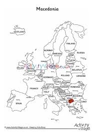 Sovereign state and landlocked country. North Macedonia On Map Of Europe
