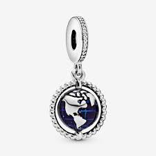 Drehender Globus Charm Anhanger Pandora