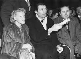 Gregory Peck At Microphone With Kay Brinker In A Radio Play History