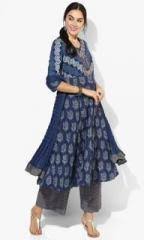 biba blue printed salwar kameez dupatta women