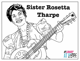 Dress up party coloring page. Create Connect Sister Rosetta Tharpe Coloring Page The Leonardo
