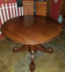 Antique Circa 1900s Oak Round Dining Table Claw Foot 4 Chairs Lily Of The Valley Kitchen Table Oak Round Dining Table Kitchen Table Settings
