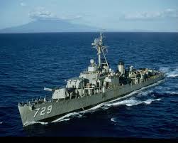 Uss Lyman K Swenson Dd729 This Was Operating With The Uss Essex Cva 9 In 1955 Corrigador In The Background Taken From The Fl Ship In Bottle Navy Ships Ship